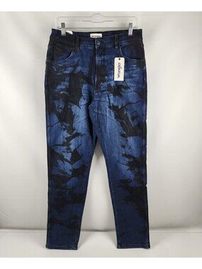Wrangler Jeans Mens 29x32 Blue Tie Dye Relaxed Fit Tapered Leg Denim NWT